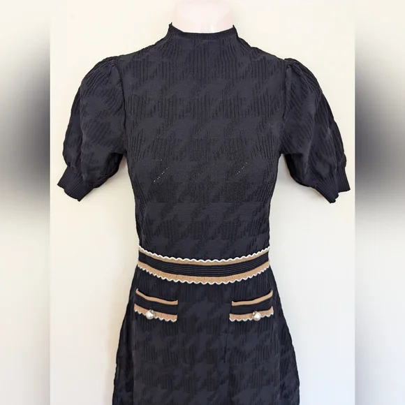 Sandro Black Knit Dress 2 /Medium / US 6 - Picture 7 of 14
